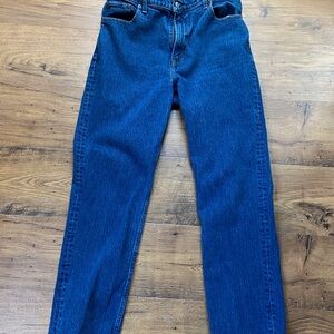 90’s straight ultra high rise blue jeans